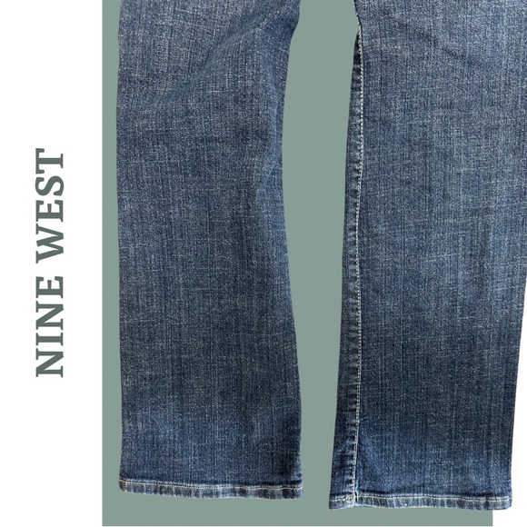 Nine West Women's Blue Jeans West End Ave Fit Boodcut Size 4 - Picture 6 of 8